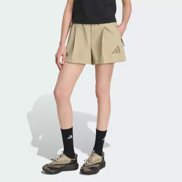 adidas Phong cách sống Quần Short Dệt adidas Z.N.E. Nữ nâu KD8463