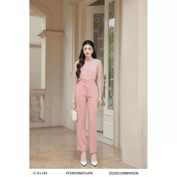 Quần baggy cam đất cạp liền thiết kế Elise ES2501105BPWOOR
