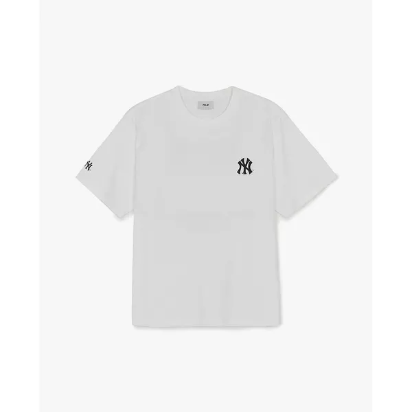 MLB - Áo thun unisex tay ngắn Basic Street Back Lettering_3ATSB1063-50WHS