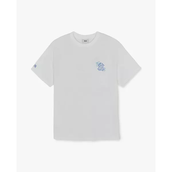 MLB - Áo thun nữ cổ tròn tay ngắn Flower Graphic_3FTSF0263-50WHS