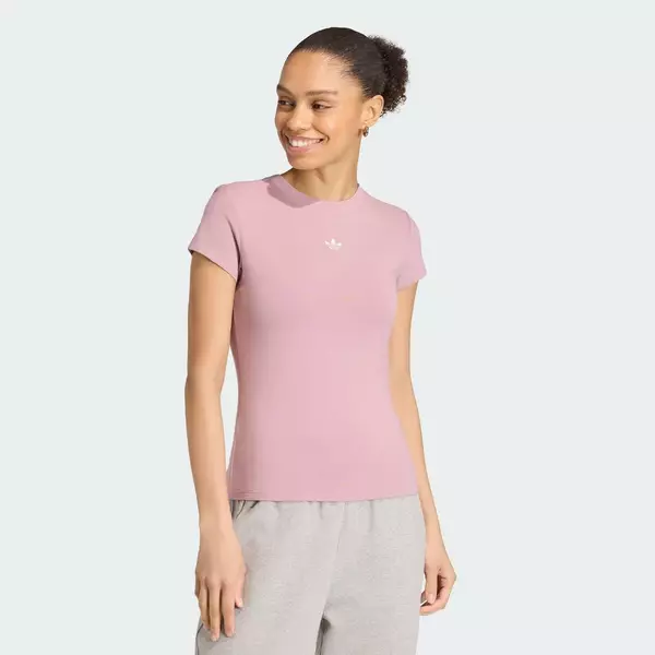 adidas Lifestyle ESSENTIALS BABY TEE Women Burgundy KQ6731