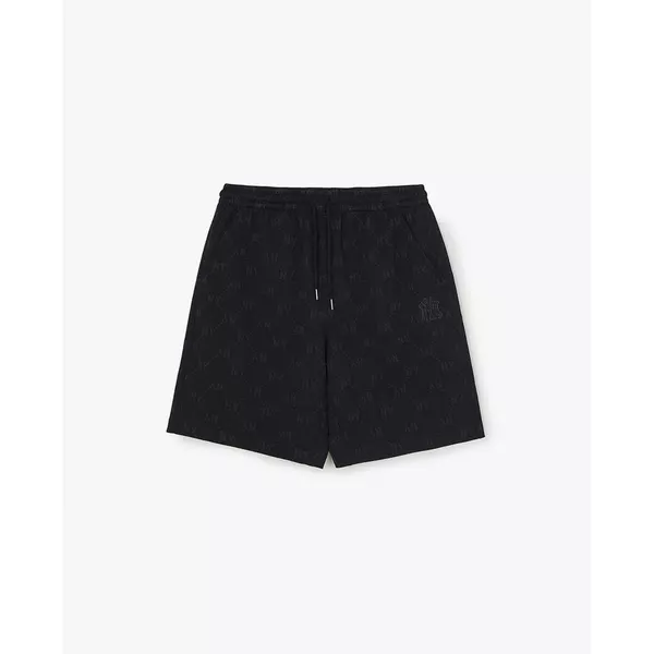 MLB - Quần short unisex ống rộng lưng thun Monogram_3ASPM0163-50BKS