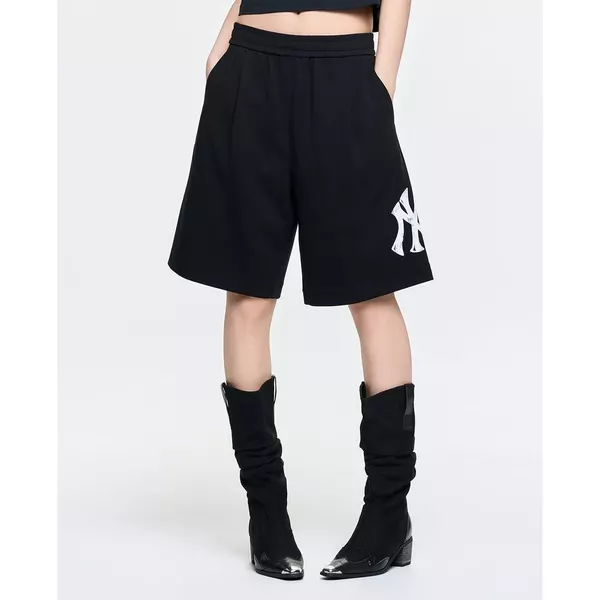 MLB - Quần short unisex ống rộng Basic Mega Logo_3ASPB1063-50BKS