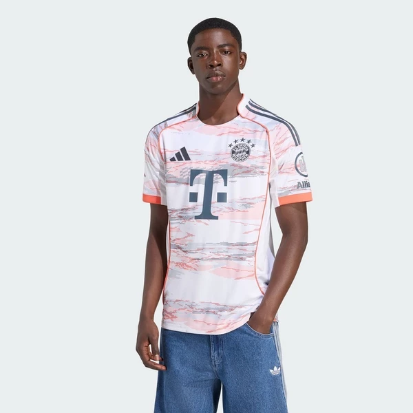 adidas Bóng đá Áo Đấu Sân Khách FC Bayern 25/26 Nam trắng JJ2143