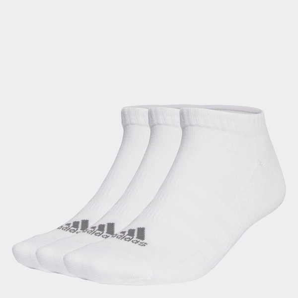 adidas Phong cách sống & Bóng rổ Bộ 3 Đôi Tất Cổ Thấp Lót Đệm Unisex trắng IA3943