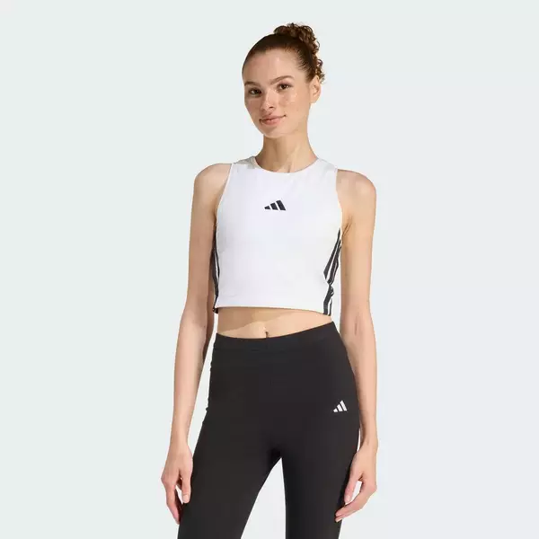adidas Phong cách sống ÁO TANK TOP LÓT ĐỆM 3 GẠCH ESSENTIALS Nữ trắng JZ6876