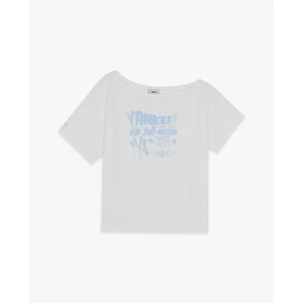 MLB - Áo trễ vai nữ tay ngắn Street Graphic_3FTSB6763-50WHS