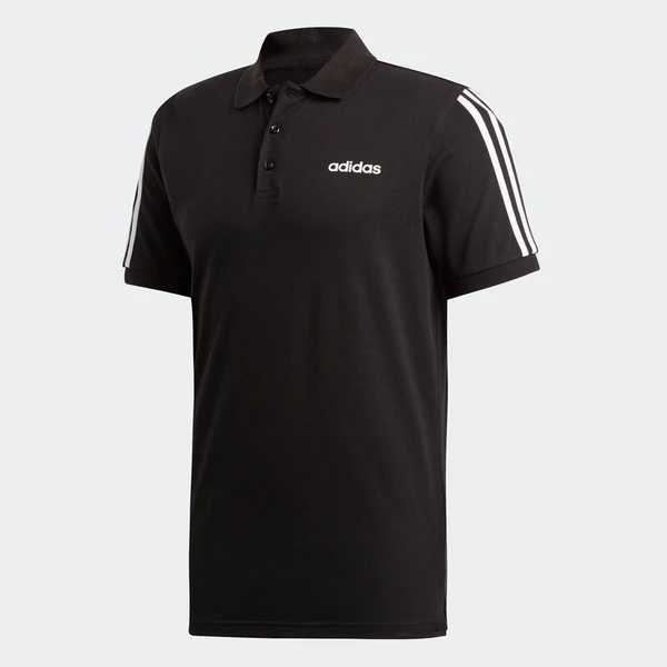 adidas Phong cách sống Áo polo 3 Sọc Nam Đen EJ0927