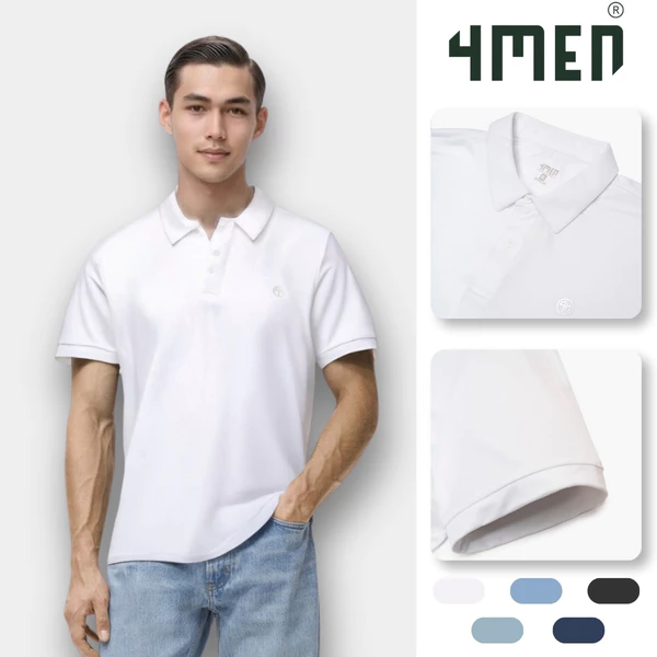 Áo Polo Thể Thao In Logo 4M Tròn Form Regular PO171 mềm mại, thoáng khí, co giãn, thấm hút mồ hôi, giá rẻ