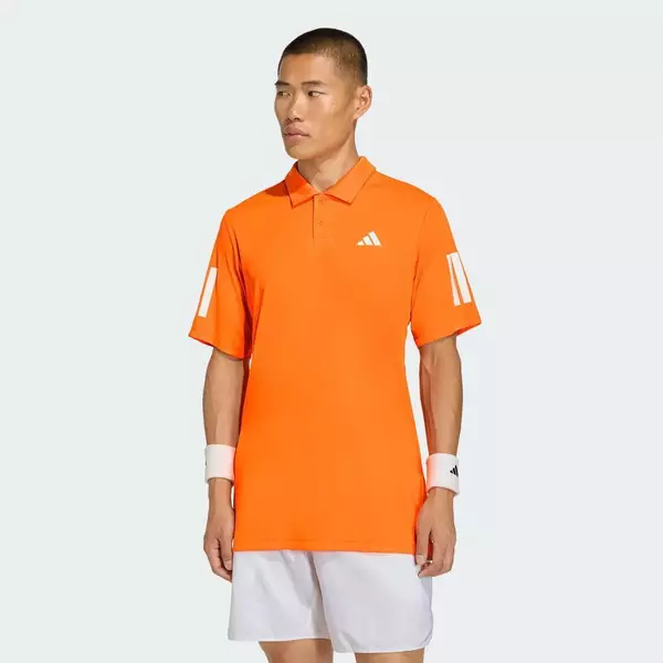 adidas Quần vợt Áo Polo 3 Sọc Tennis Club Nam trái cam KB9709