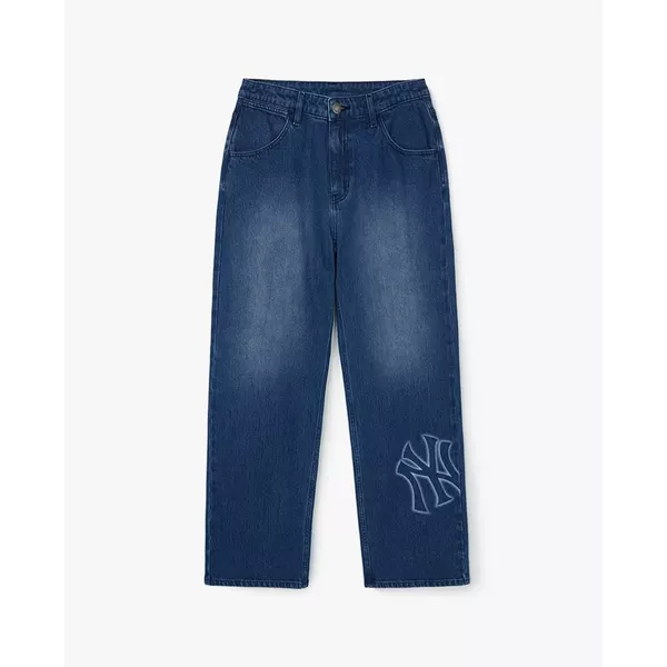 MLB - Quần jeans nam ống rộng thêu logo_3LDPB0444-50INS