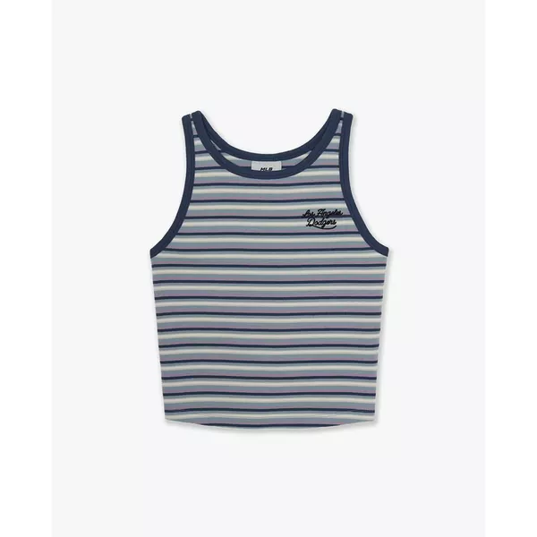 MLB - Áo ba lỗ nữ kẻ sọc phom croptop_3FTOV0463-07SBL
