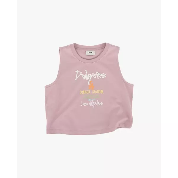 MLB - Áo ba lỗ nữ cổ tròn phom croptop Street Logo_3FTOB0363-07LDL