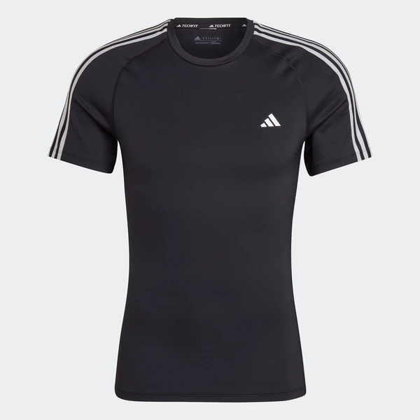 adidas Gym & Training Áo Thun Tập Luyện 3 Sọc Techfit Nam Đen HD3525