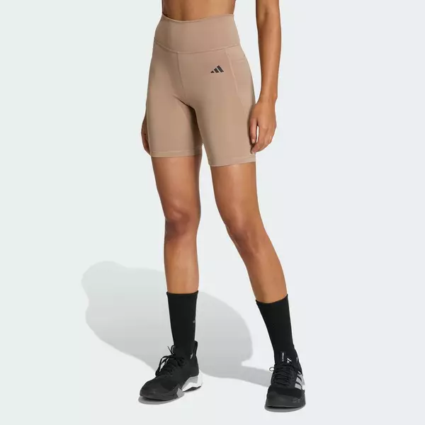 adidas Gym & Training Quần Legging Ngắn Optimé Essentials 7 Inch Với Túi Ẩn Nữ nâu JZ0830