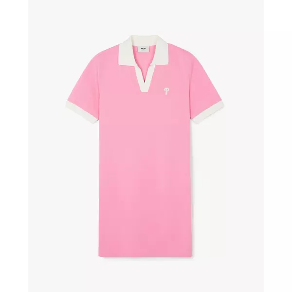 MLB - Đầm polo nữ mini cổ bẻ tay ngắn Basic Small Logo_3FOPB0343-10PKS