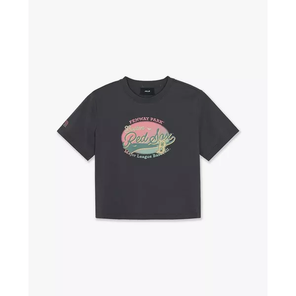 MLB - Áo croptop nữ cổ tròn tay ngắn Vintage Graphic_3FTSX0663-43CGD