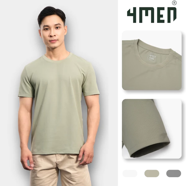 Áo Thun Cool-X In Logo Bông Tuyết Sau Cổ Form Regular AT189 Mềm Mại, Năng Động, Thoáng Mát