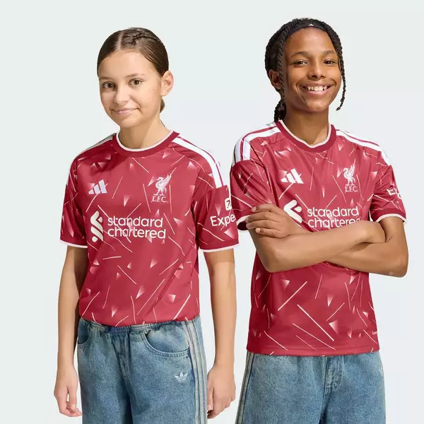 adidas Football Liverpool FC 26/27 Home Jersey Kids Unisex Burgundy KB8255