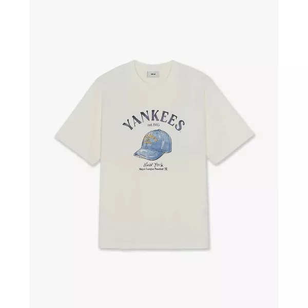 MLB - Áo thun unisex cổ tròn tay ngắn Drawing Graphic_3ATSN0263-50CRS