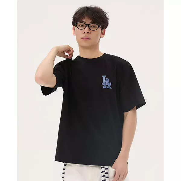 MLB - Áo thun unisex cổ tròn tay ngắn Star Glitter_3ATST0163-07BKS