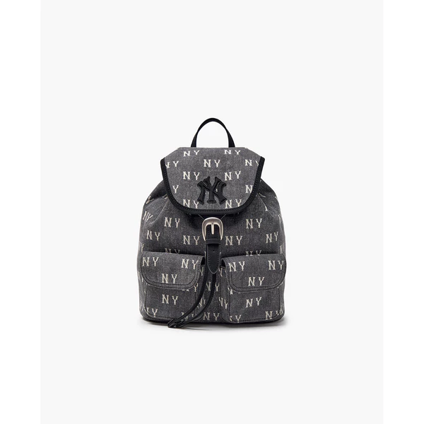 MLB - Balo nữ nắp gập Classic Monogram Vintage Denim_3ABKM065N-50CGS