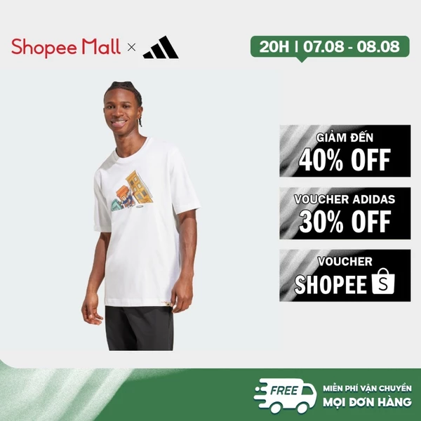 [Duy nhất 8.8 - VOUCHER 30%]adidas Phong cách sống Áo Thun Graphic Trượt Ván Doodle Hunt Nam trắng JM6499