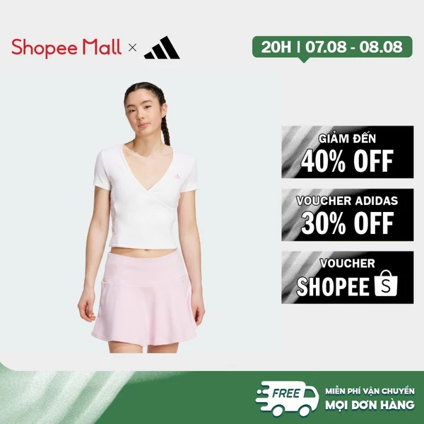[Duy nhất 8.8 - VOUCHER 30%]adidas Phong cách sống Áo Thun Dáng Lửng 3 Sọc Seasonal Essentials Nữ trắng JM1926