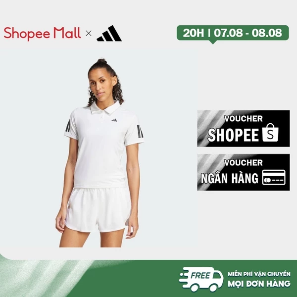 adidas Quần vợt Áo Polo 3 Sọc Climacool Tennis Club Nữ trắng JP1801