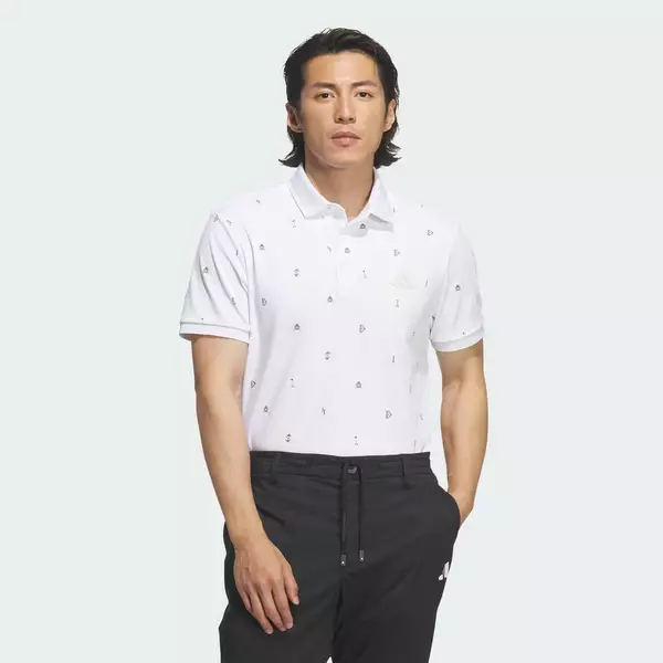 adidas Đánh gôn Áo POLO NGẮN TAY MONOGRUM Nam trắng JY8222