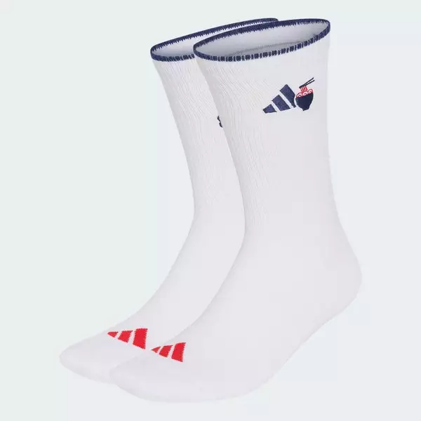 adidas Phong cách sống Bộ 2 Đôi Tất Cổ Cao Graphic Food Unisex trắng KS4146