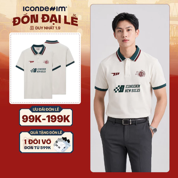 Áo Polo Nam ICONDENIM New Rules Form Regular PLID0267