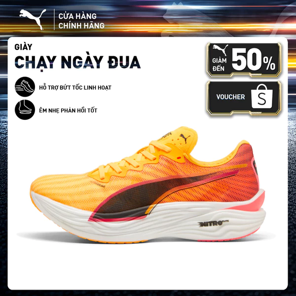 Giày Chạy Bộ PUMA Nam Deviate NITRO Elite 3 Sun Stream-Sunset Glow Màu Cam