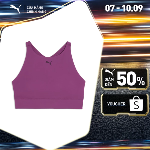 Áo Ngực Thể Thao PUMA Nữ SHAPELUXE HN BRA - MID Plum Wine Màu Tím