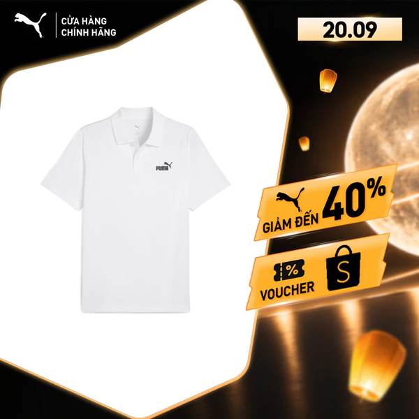 Áo Thun Polo Thời Trang PUMA Nam ESS No. 1 Logo Jersey White Màu Trắng