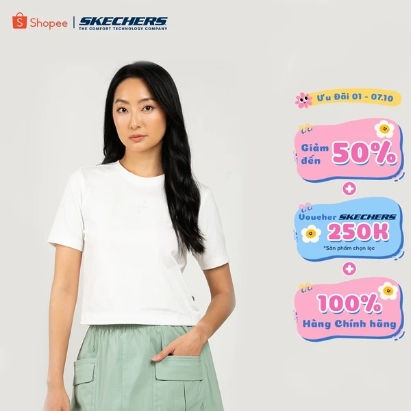 Áo Thun Tay Ngắn Nữ Skechers Urban Outdoor Short Sleeve Tee-SL325W446-00QF