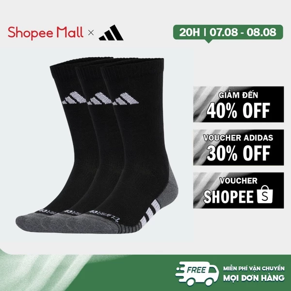 [Duy nhất 8.8 - VOUCHER 30%]adidas Gym & Training Performance CLIMACOOL Cushioned Crew Socks 3 Pairs Unisex Black JC6411