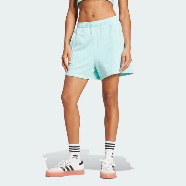 adidas Phong cách sống Quần short Vải Thun Da Cá Essentials Nữ Ngọc lam JJ3466