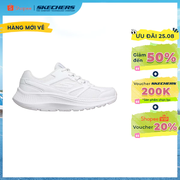 [ĐỘC QUYỀN ONLINE] Giày Thể Thao Bé Gái Skechers GOrun Consistent 2.0 Mapleton Chạy Bộ Tập luyện - 304213L-WHT