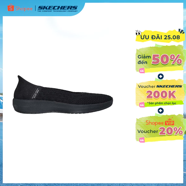 Giày Búp Bê Nữ Skechers Slip-ins Modern Comfort Cleo Swift Awe-Inspiring - 159295-BBK Air-Cooled Memory Foam