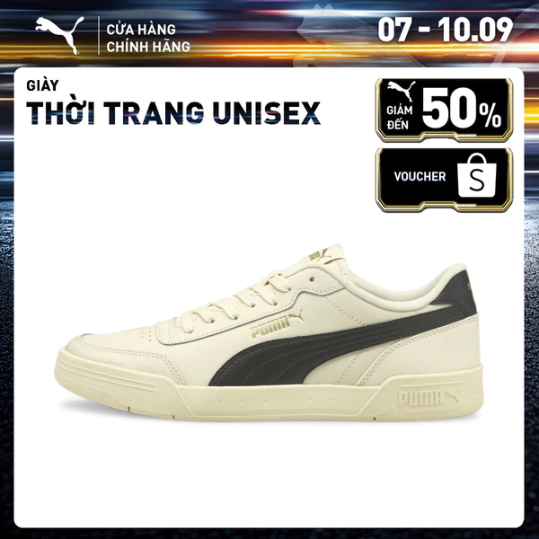 Giày Thời Trang PUMA Unisex Caracal Whisper White-Black Màu Trắng