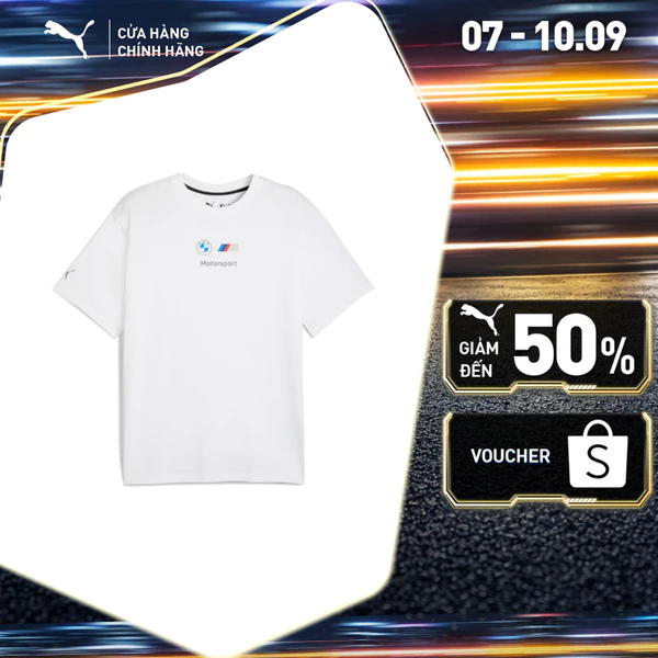Áo Thun Thể Thao PUMA Nam BMW MMS ESS - Logo Tee II White Màu Trắng