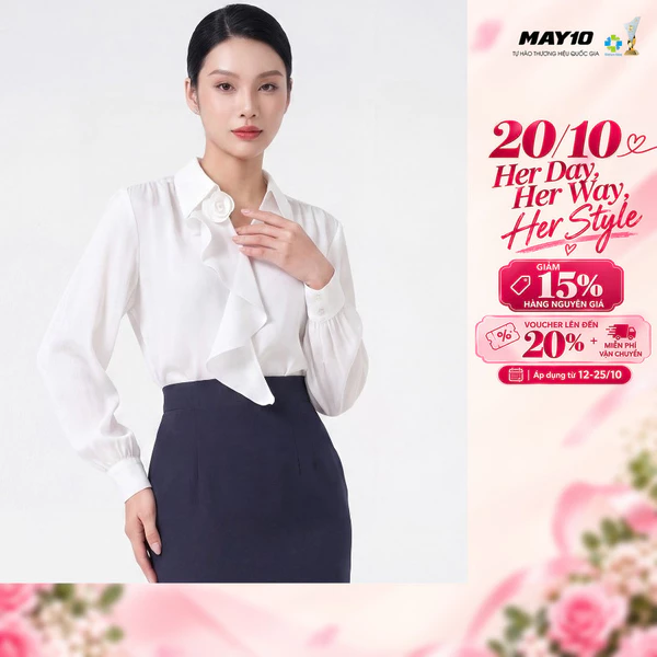 Áo Sơ mi nữ dài tay GrusZ mã 010226037GZ VK383