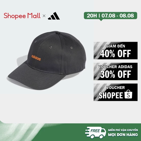 [Duy nhất 8.8 - VOUCHER 30%]adidas Phong cách sống Mũ Lưỡi Trai Thêu Linear Unisex Xám KE8261