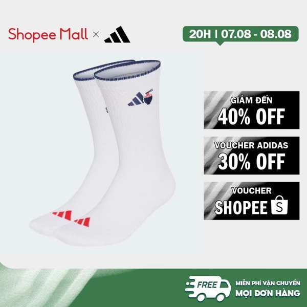 [Duy nhất 8.8 - VOUCHER 30%]adidas Phong cách sống Bộ 2 Đôi Tất Cổ Cao Graphic Food Unisex trắng KS4146