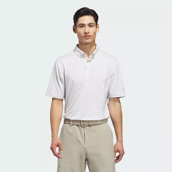 adidas Đánh gôn Áo Polo Kẻ Sọc Ultimate365 Nam trắng KE7703