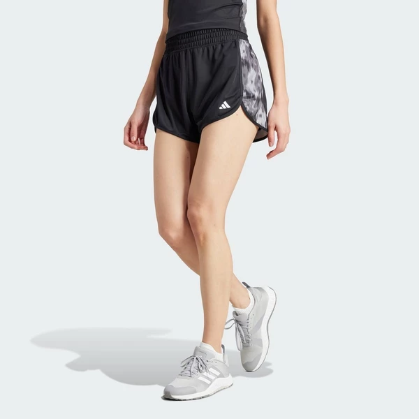 adidas Gym & Training Quần Short Tập Luyện Pacer Essentials — Vải Dệt Kim Phủ Kín Hoạ Tiết Hoa Loang Màu Nữ Đen IS6738
