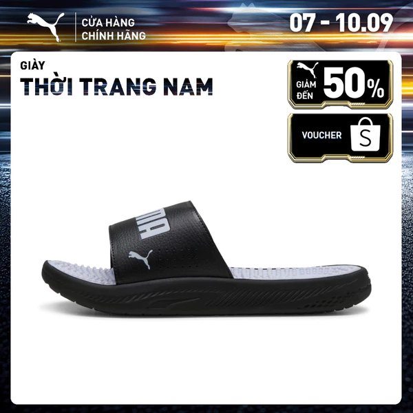 Dép Quai Ngang Thời Trang PUMA Nam Softride Slide Massage Black-Cool Weather Màu Đen