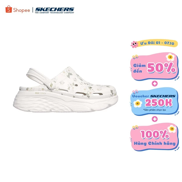 Giày Clog Nữ Skechers Foamies Max Cushioning Gardenia Thường Ngày - 189031-WHT