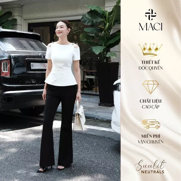 Quần Ống Loe Chất Umi Hàn Cao Cấp Co Dãn MACI MCQQTDE0097 Thời Trang Nữ Thiết Kế Độc Quyền